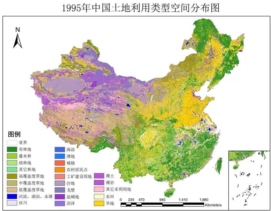 中国土地利用现状遥感监测数据库